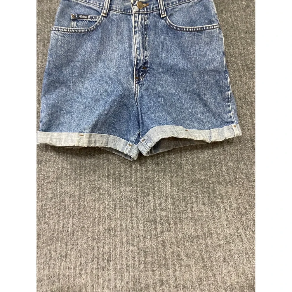 Riders by Lee Vintage High Waisted Denim Shorts Medium Wash Blue Cuffed Size 10